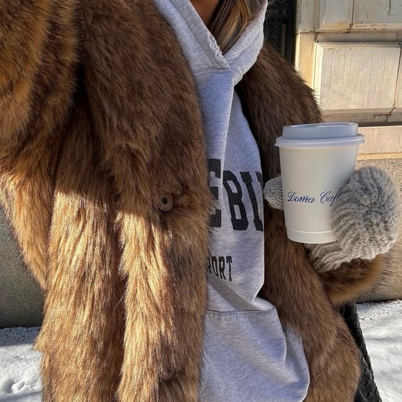 NWT Anine Bing Sport Harvey Oversized Sweatshirt Hoodie in Heather Gray Size S - Picture 2 of 13